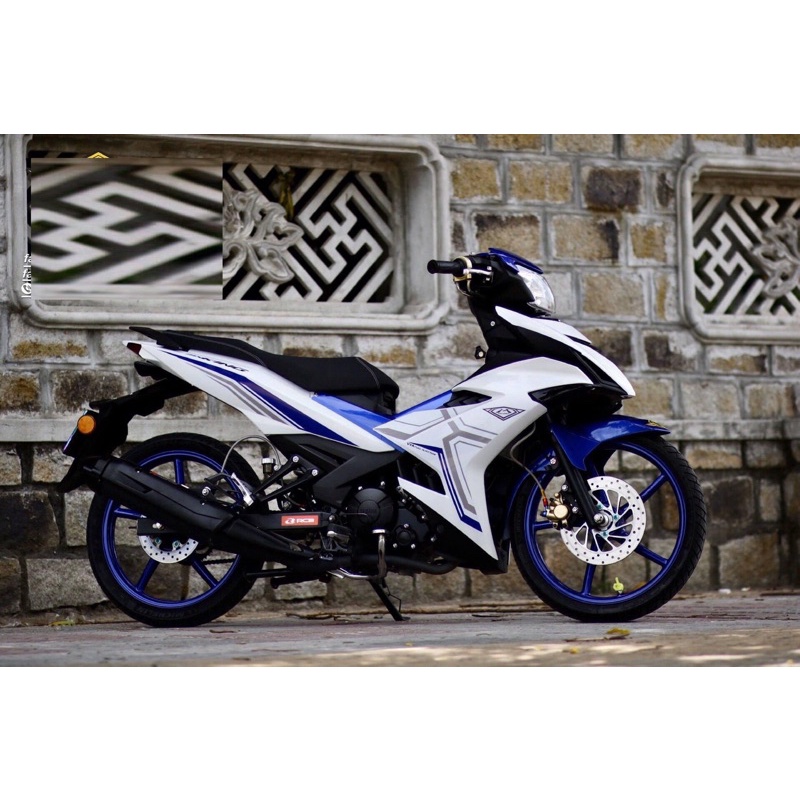 tem rời exciter 150 trắng xanh ( Mới )