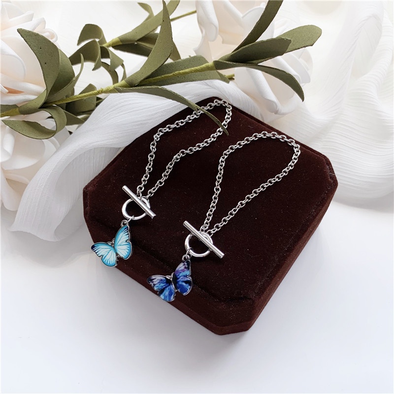 Vòng tay trang trí mặt hình bướm phong cách Hàn Quốc xinh xắn