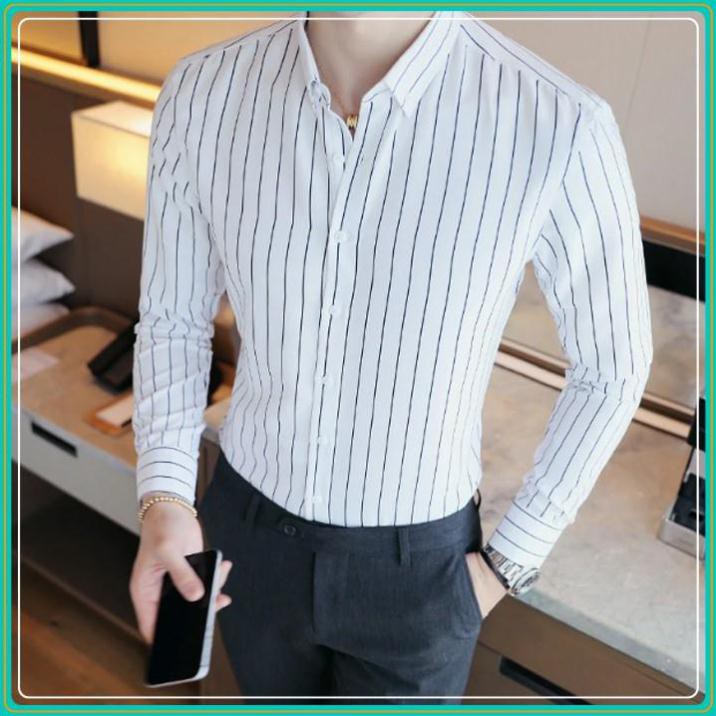 [ÁO GẤP HỘP ĐẸP]Áo sơ mi - Áo sơ mi nam đẹp - Chất liệu lụa mềm mịn, kiểu dáng slimfit trẻ trung, thanh lịch, tôn dáng