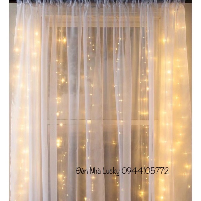 Đèn rèm đom đóm + remote 3mx2m hoặc 3mx3m ( đèn rèm fairy light)