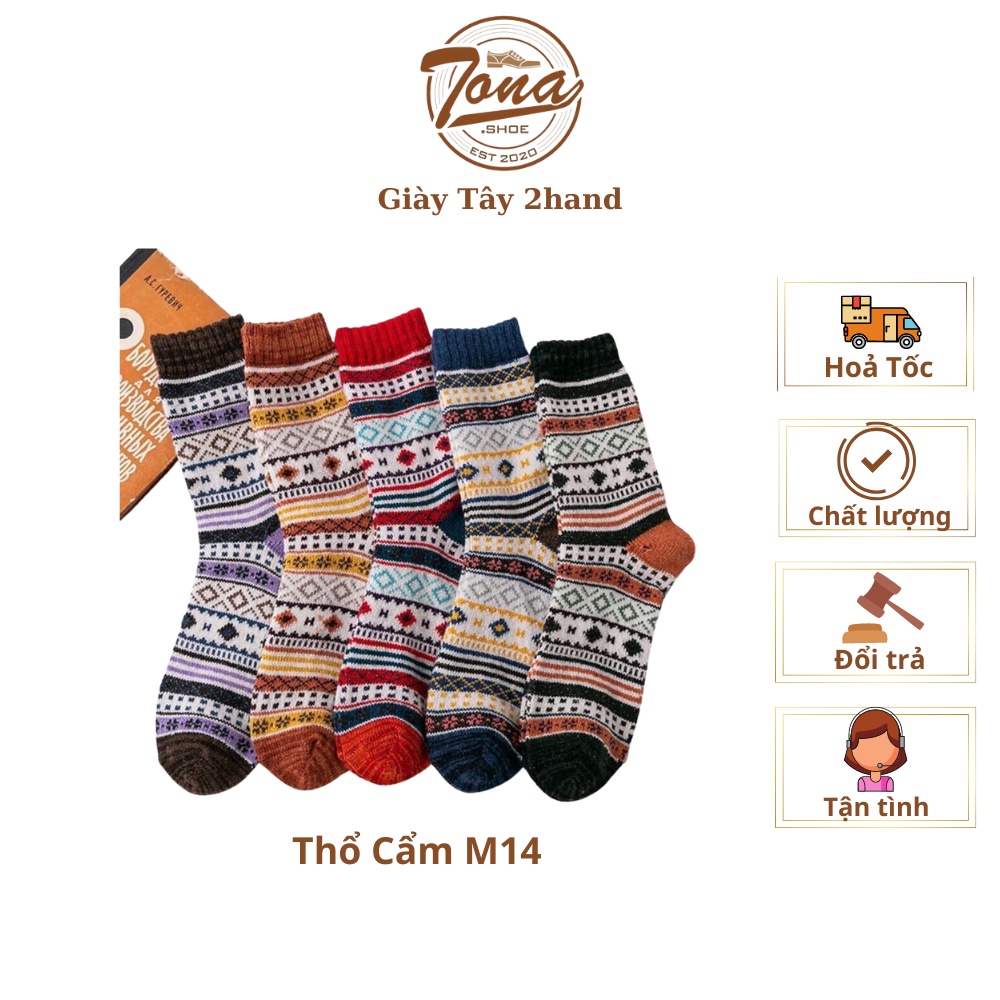 [TonaShoe] Tất Thổ Cẩm Vintage Đầy Đủ Màu M14
