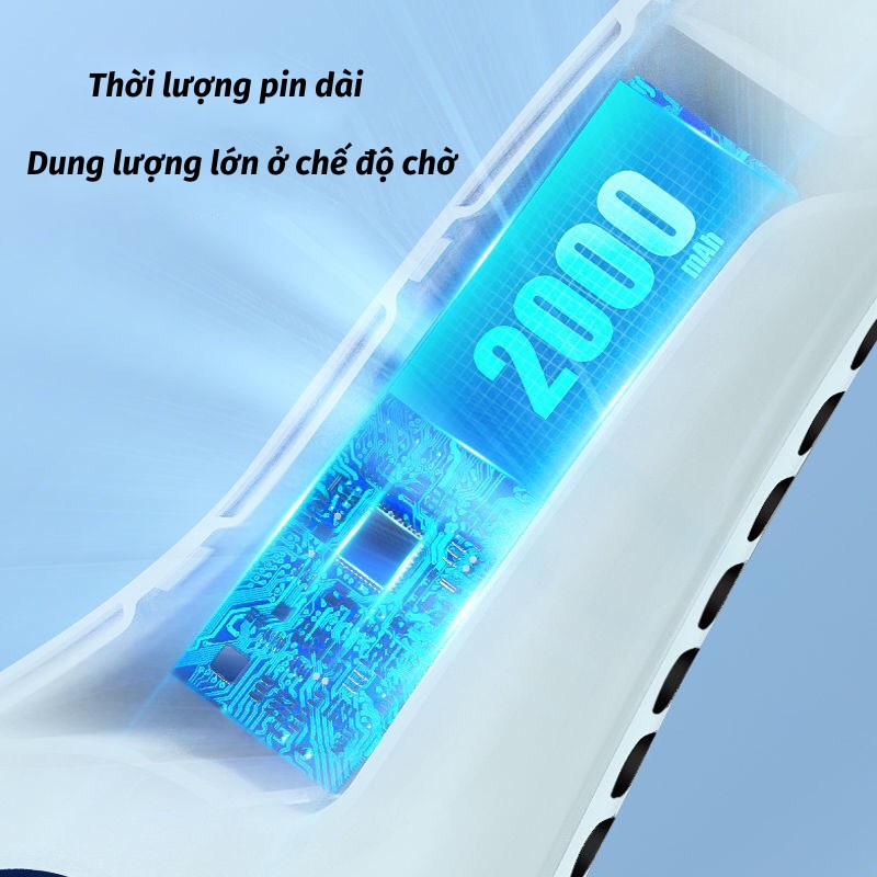 Rare Department Store,QuạT Nhỏ đEo Cổ KhôNg Lá QuạT SạC Usb Mini CầM Tay Gió LớN - QuạT LườI Di độNg Cổ Treo