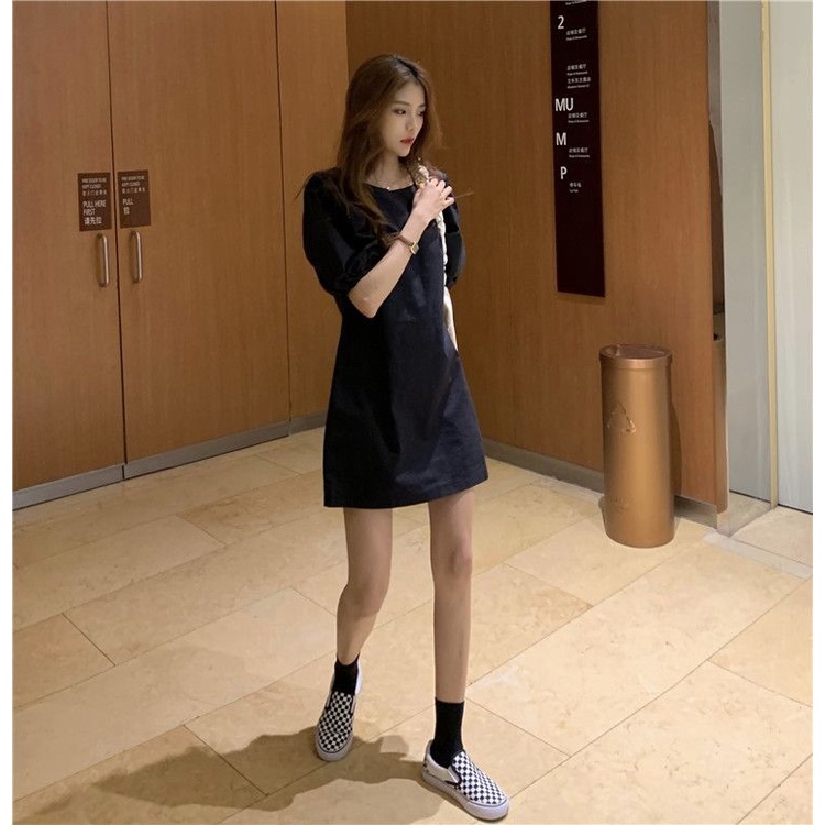Đầm Perty tay ngắn phong cách thời trang Hàn Quốc xinh xắn cho nữ