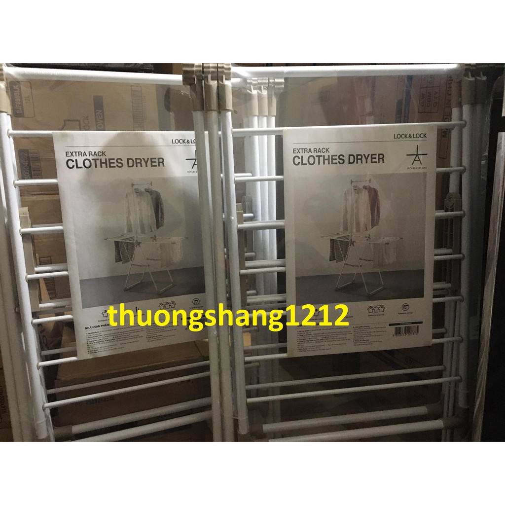 GIÁ PHƠI QUẦN ÁO CÓ THANH TREO ĐỨNG Lock&Lock- ETM522F00204 - STS, Màu be
