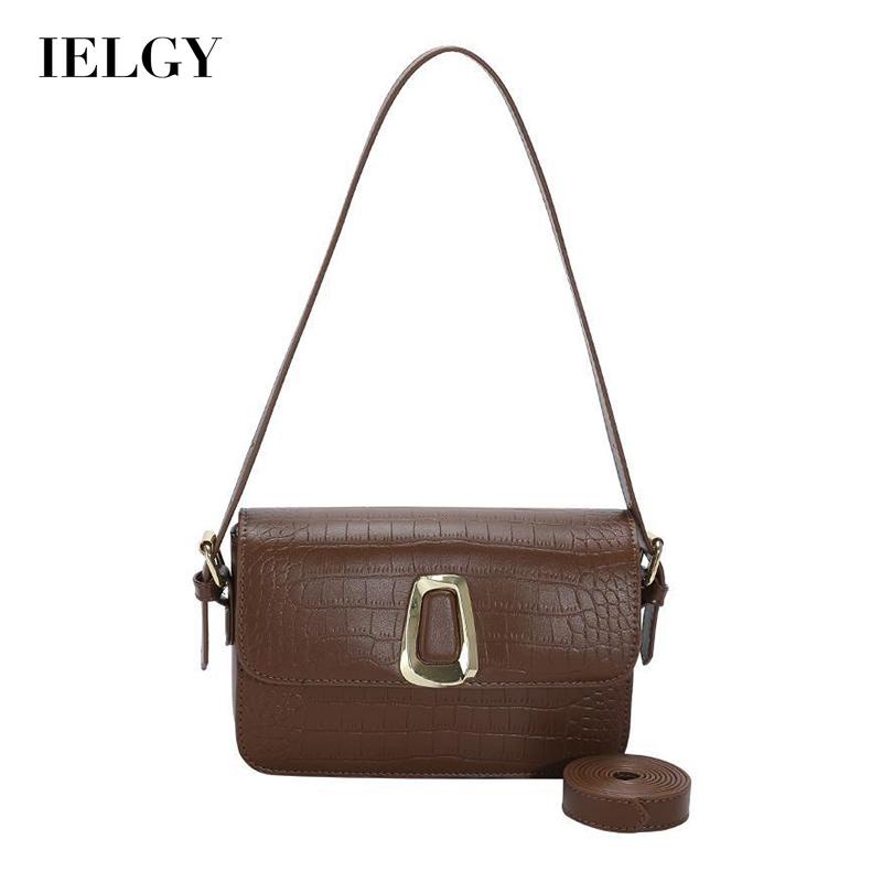 IELGY Túi Đeo Vai Họa Tiết Da Cá Sấu Cao Cấp Có Thể Điều Chỉnh Kích Cỡ Cho Nữ