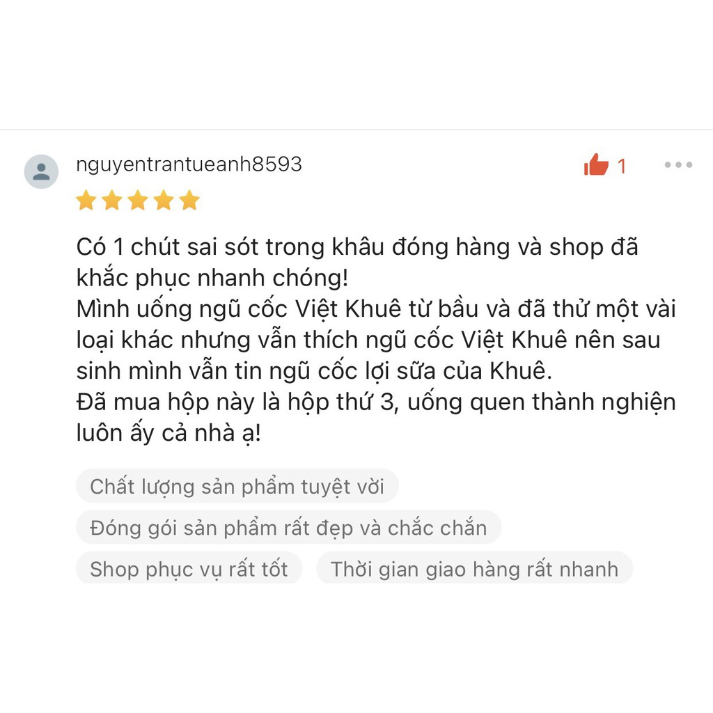 Ngũ Cốc Lợi Sữa Việt Khuê TiTi Mum 1 hộp 500gr