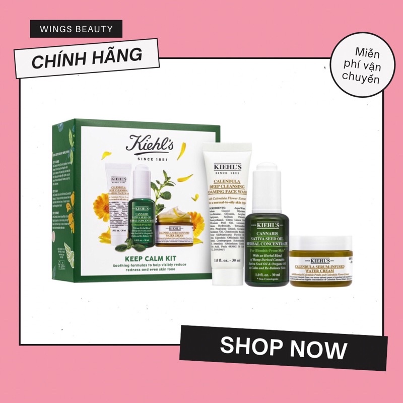 KIEHL’S - Bộ dưỡng da Keep Calm Kit