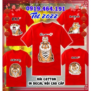 Áo thun HQ 2022 tiểu hổ, áo thun nhâm dần 2022 cao cấp. áo hổ cute, vải cotton min mát, in Pet cao cấp,có size trẻ em