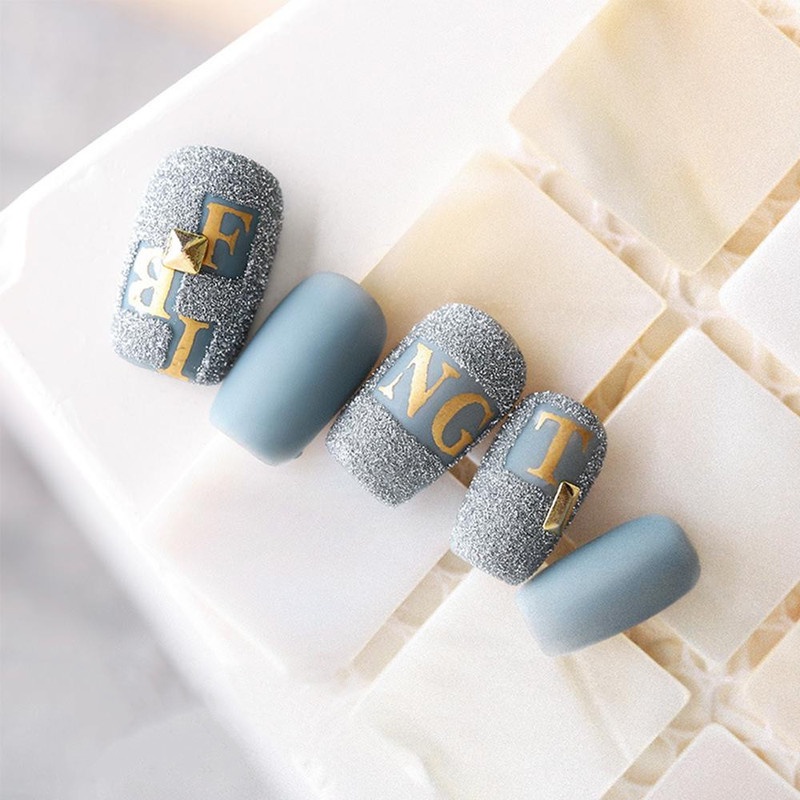 1 Miếng Dán Móng Tay 3D Hình Chữ Cái Tiếng Anh Rỗng Chống Thấm Nước Tự Dính DIY