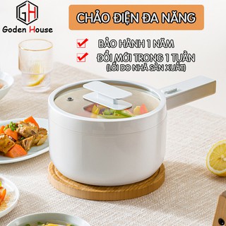Nồi điện Godenhouse cao cấp, chảo điên nấu lẩu gia dụng da năng - bảo hành 12 tháng. hot