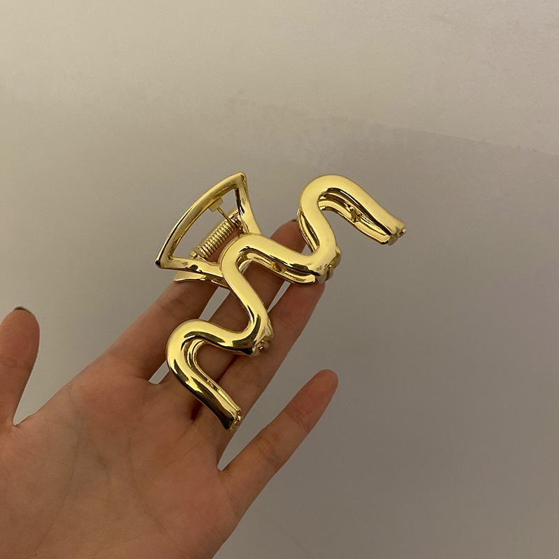 Kẹp Tóc Lượn Sóng Bằng Kim Loại Chất Lượng Cao Mới Cho Nữ