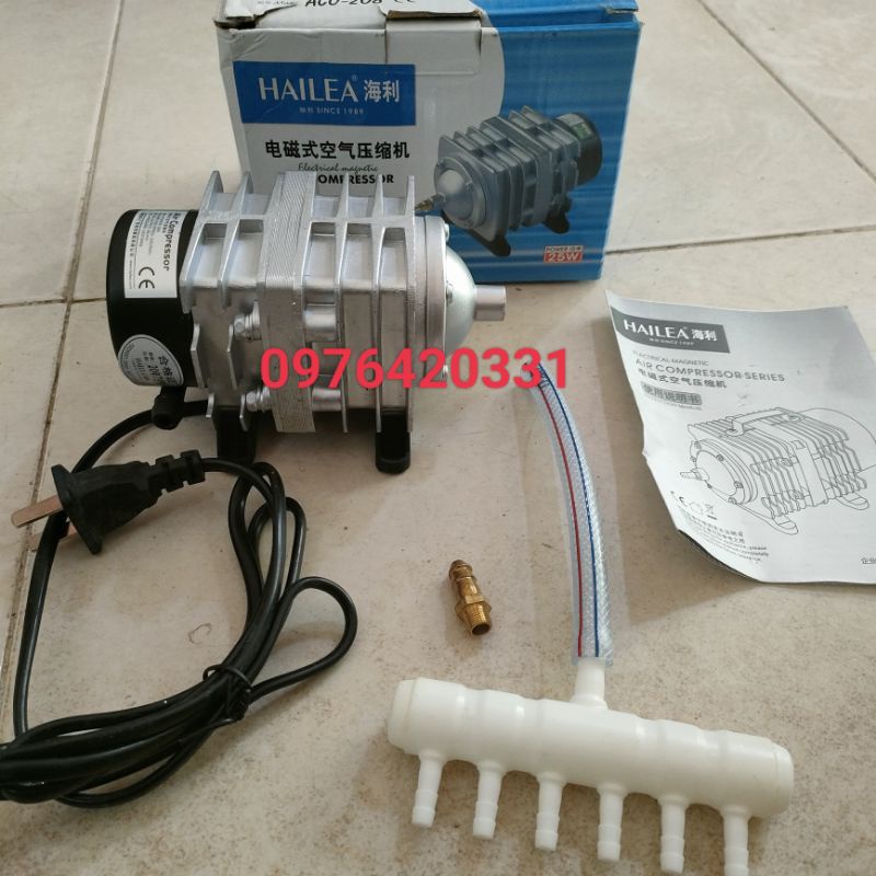 Máy Sủi Cá, Bộ Máy Sủi Khí Ô-Xy Bể Cá Hải Sản Chạy Điện 220
