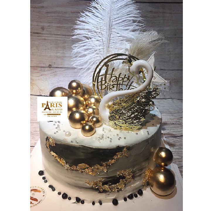 con vật trang trí bánh sinh nhật [FREESHIP] thiên nga uyên ương 01 cặp