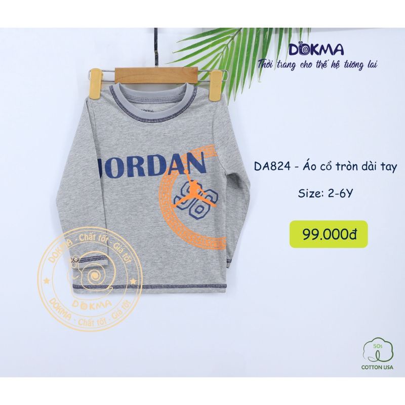 Áo Dokma dài tay cổ tròn thu đông 2-6Y DA1115, DA824