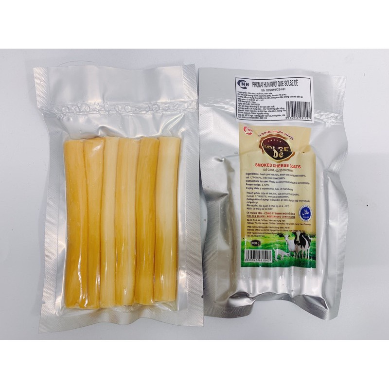 Phô mai hun khói Nga / phô mai xông khói Solse 100g/ 200g - Russian smoked string cheese (sản xuất theo công nghệ Nga)