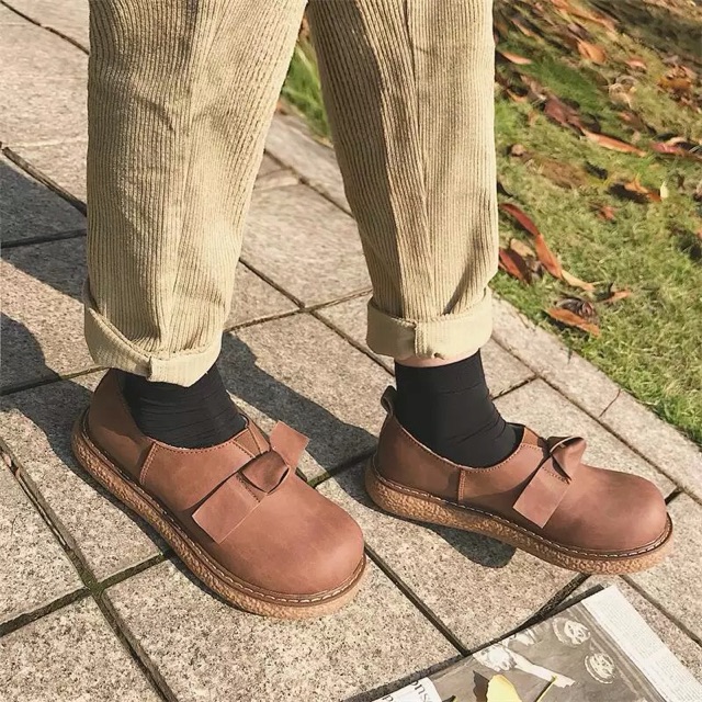 Giày Ullzang Lolita Da lì