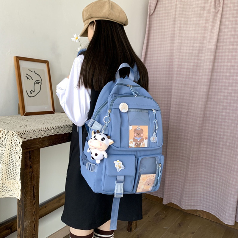 Ba Lô Đi Học Bằng Nylon Thời Trang Dành Cho Nữ