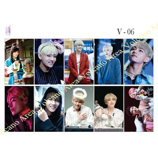 [BTS] Set Sticker V Taehyung - 9 mẫu (có nhiều mẫu hình dán Kpop)