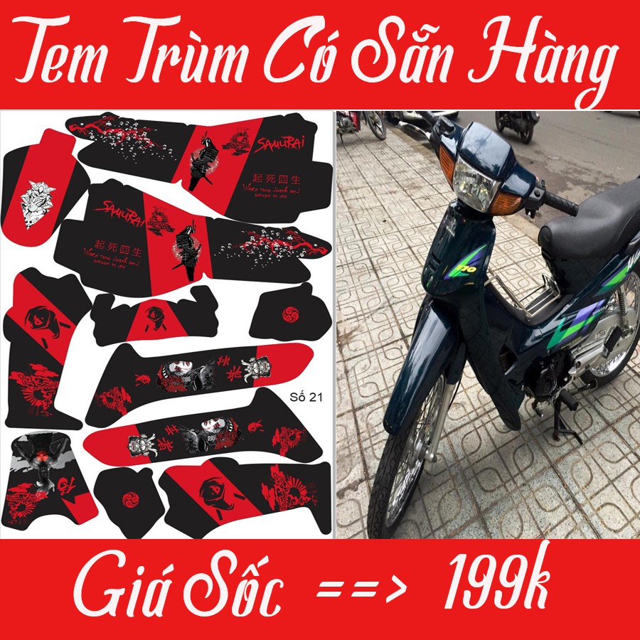 Tem Trùm Xe Wave Sẵn Hàng Giá Rẻ