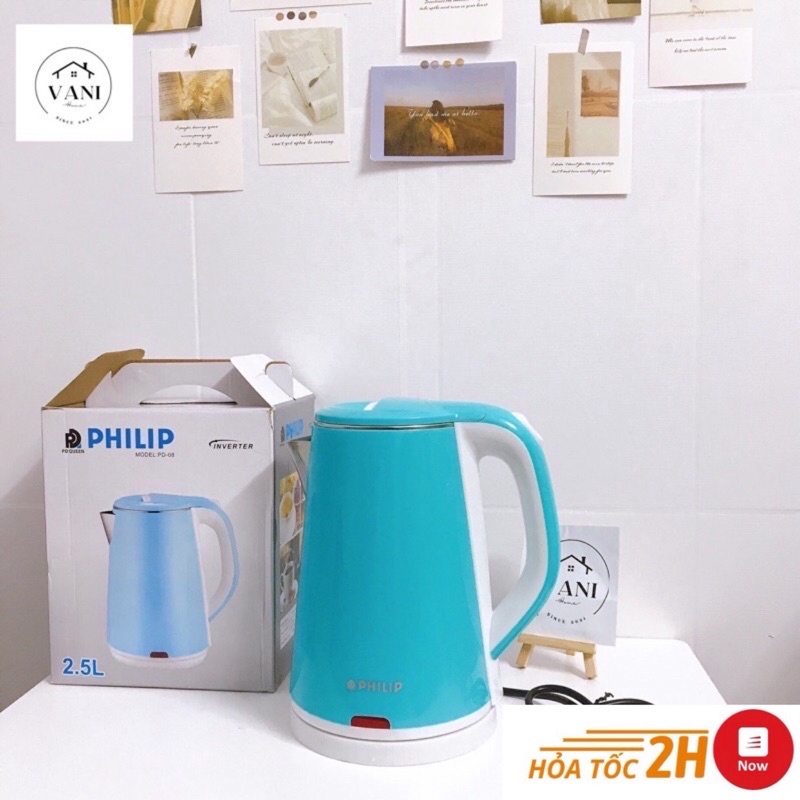 Bình đun siêu tốc 2,5L Philip - Ấm đun nước sôi cao cấp