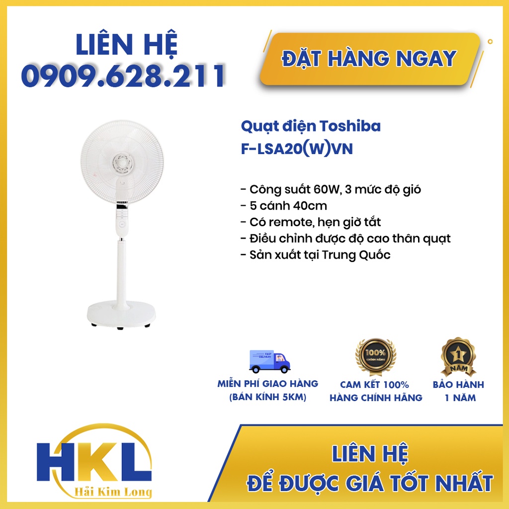 Quạt điện Toshiba F-LSA20(W)VN