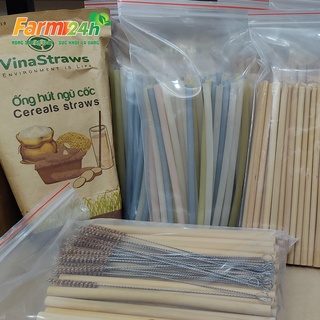 Ống hút ngũ cốc cho trẻ em, làm từ gạo, bảo vệ môi trường, an toàn cho sức khỏe, nhiều màu & kích cỡ [1 ống] I Store 24h