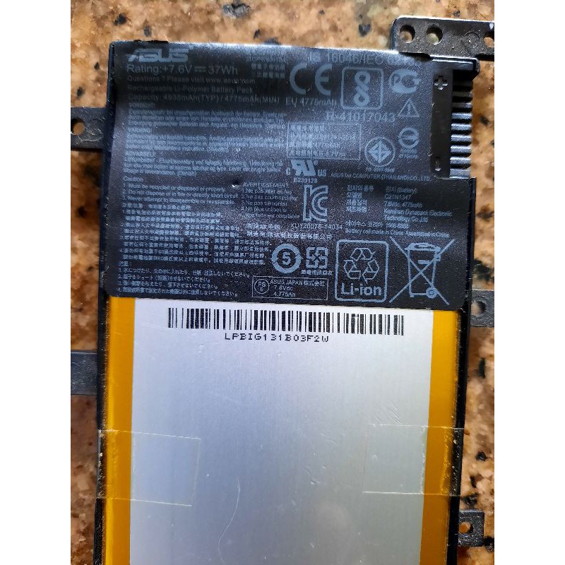 Pin laptop asus x555u x555uj x555ua  zin tháo máy