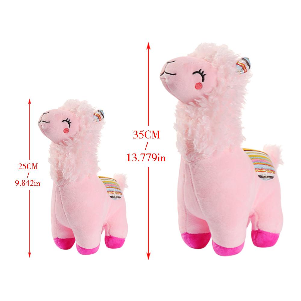 Lạc Đà Alpaca Nhồi Bông Màu Cầu Vồng Dễ Thương 25 / 35cm