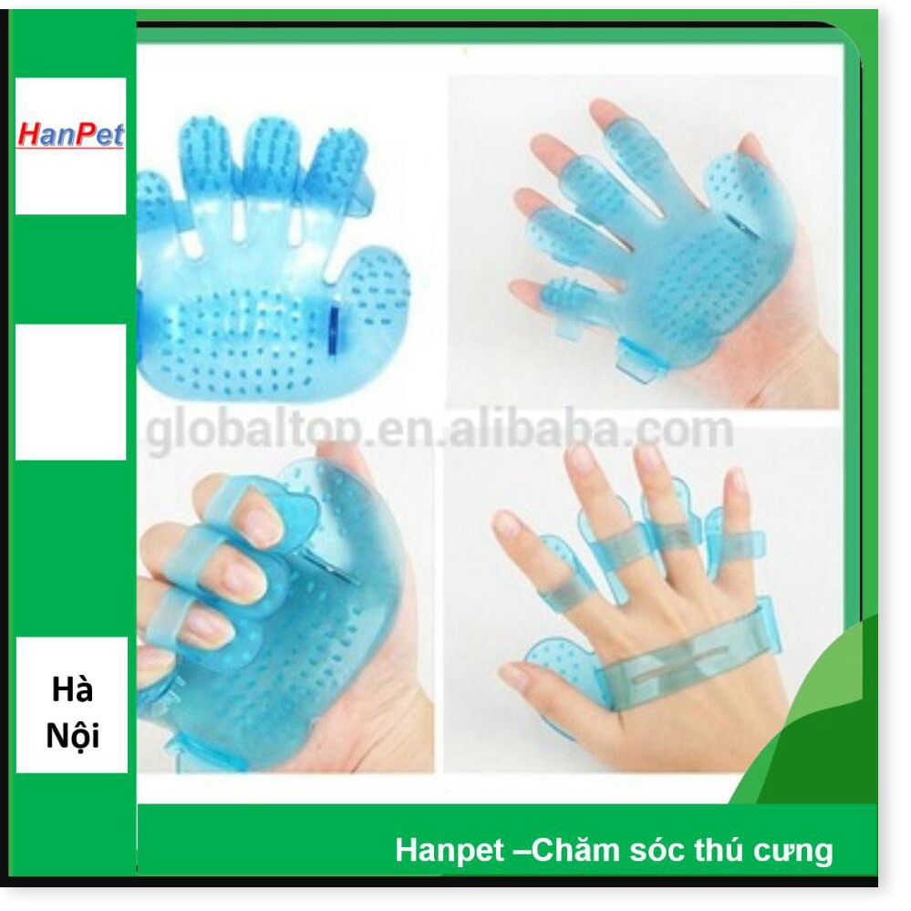 Găng tay nhựa tắm thú cưng (hanpet 349)