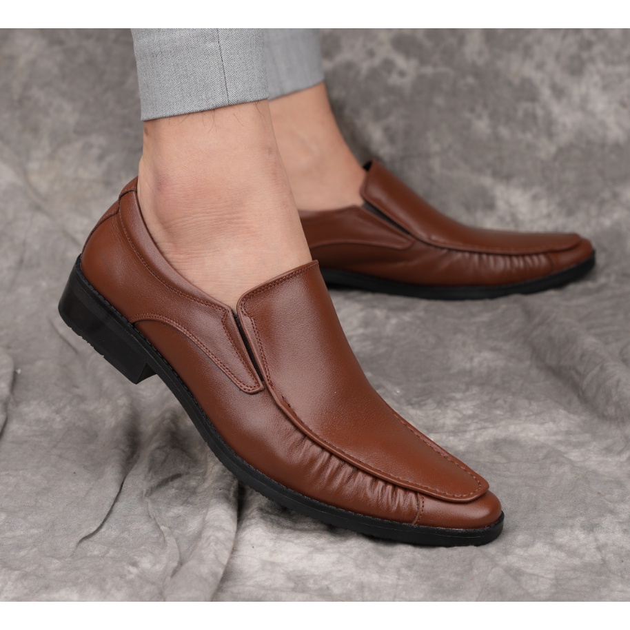 Giày nam công sở, giày lười nam da bò thật IS015, da mềm, đi êm, phong các lịch sự phù hợp 4 mùa