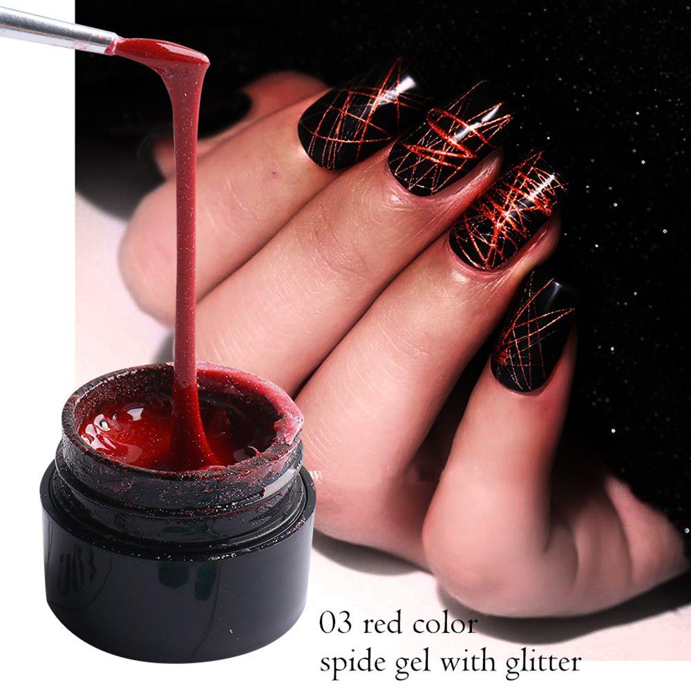 SUSHEN 5ml Manicure Spider Web Gel Soak Off Polish Nail Art with Glitter DIY Reflective Sparkling Varnish Pulling Silk Nail Gel