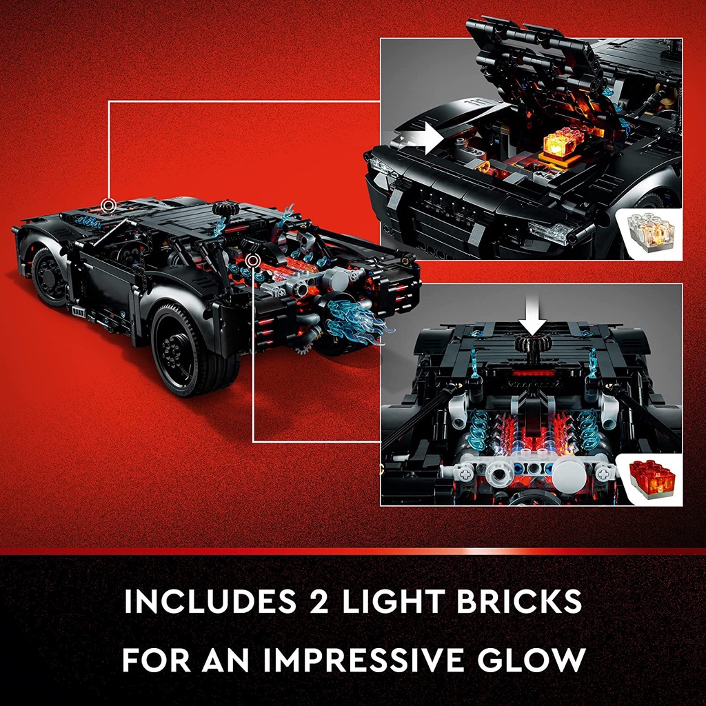 Đồ chơi LEGO xe Technic The Batman – Batmobile 42127-1360 chi tiết