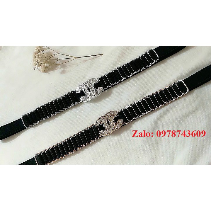 Đai váy 1.5cm chữ X đính đá