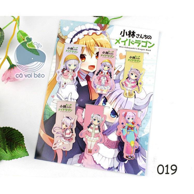 [SALE GIÁ XƯỞNG] [Bộ 6 -18 chiếc] Bookmark nam châm kẹp sách dấu trang Kobayashi-san Chi no Maid Dragon Hầu gái rồng