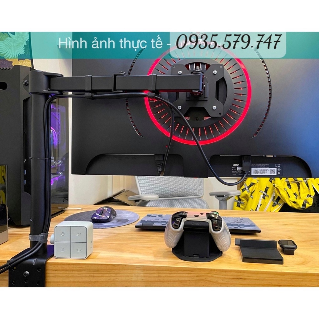 M051 - Giá Treo Màn Hình Máy Tính/ Giá Đỡ Màn Hình Kẹp Bàn/ Đục lỗ  [ Rẻ Hơn NB F80 / NB H100/ NB