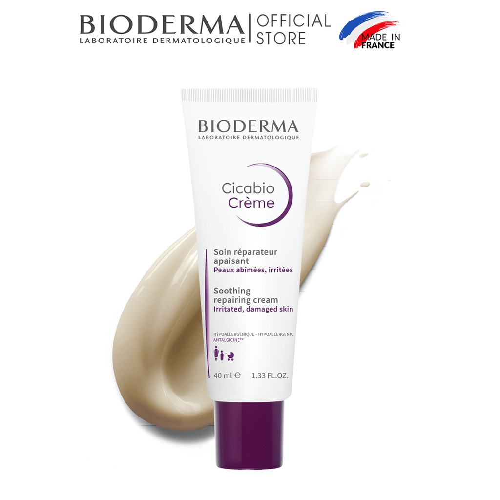 Kem dưỡng phục hồi da tổn thương Bioderma Cicabio Crème - 40ml