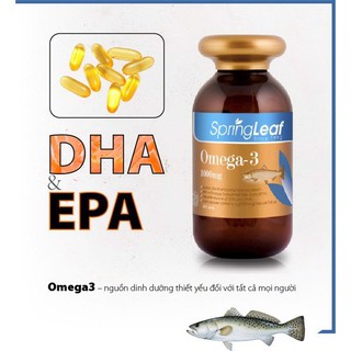 DẦU CÁ SPRING LEAF OMEGA 3 1000MG BỔ NÃO VÀ MẮT HỘP 200 VIÊN CỦA ÚC