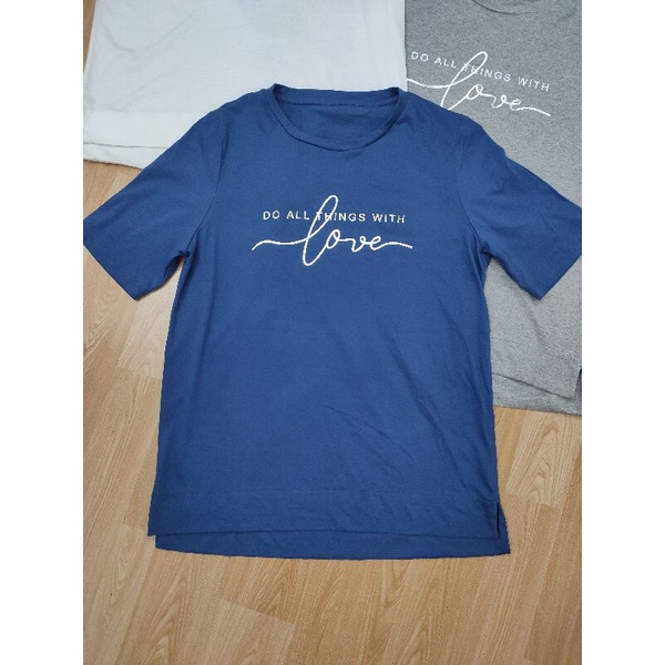 Áo thun cotton unisex đẹp xuất khẩu sang chảnh  DO ALL THINGS WITH LOVE  AMGOBET in 3D siêu hịn kèm hình thật và clip