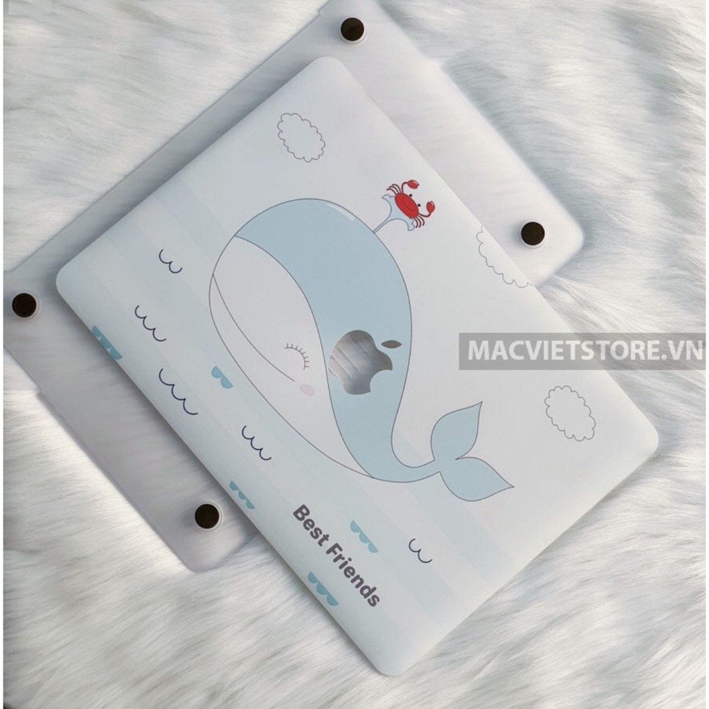 Ốp Macbook, Case Macbook Hình Totoro (Tặng Nút Chống Bụi&amp;Kẹp Chống Gẫy Sạc)