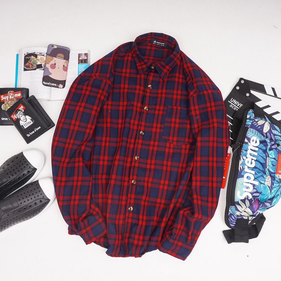 Áo sơ mi caro nam nữ City Cycle - Áo sơ mi nam dài tay Unisex kẻ caro Local Brand | BigBuy360 - bigbuy360.vn