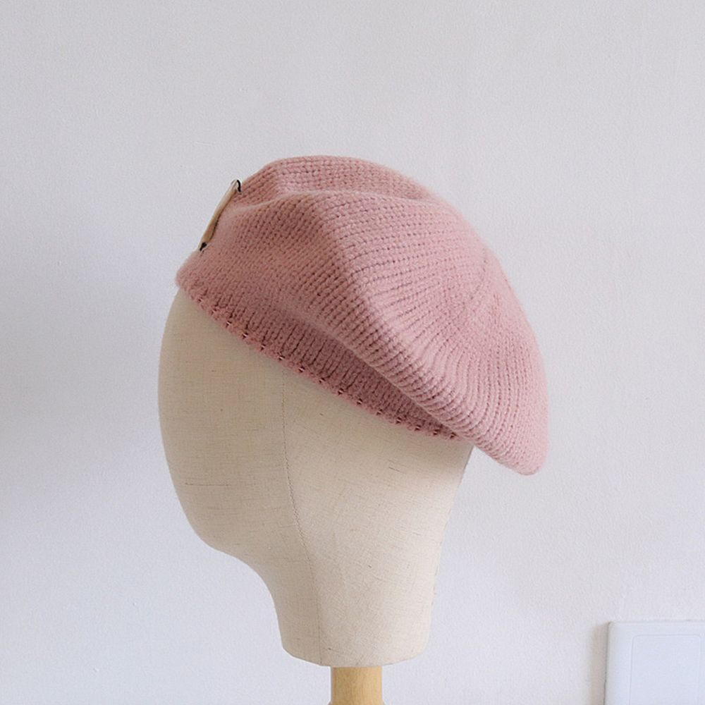Mũ đan len họa tiết chữ thời trang thu đông phong cách hàn quốc cho nữ