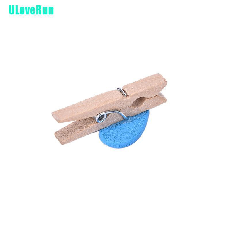 Bộ 10 Kẹp Gỗ Treo Ảnh Hình Trái Tim Mini Trang Trí Tiệc Cưới