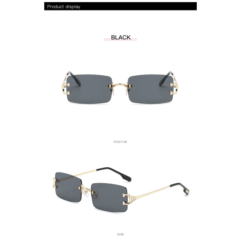 Kính Râm Gọng Kim Loại Hình Chữ Nhật Phong Cách Vintage Thời Trang Cho Phụ Nữ