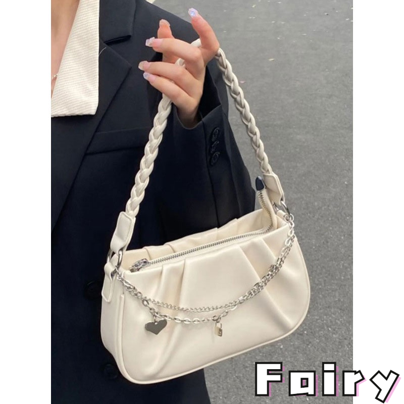 Túi tote Đeo Vai / Xách Tay Đan Mây Xếp Ly Thời Trang 2022ins niche Cho Nữ