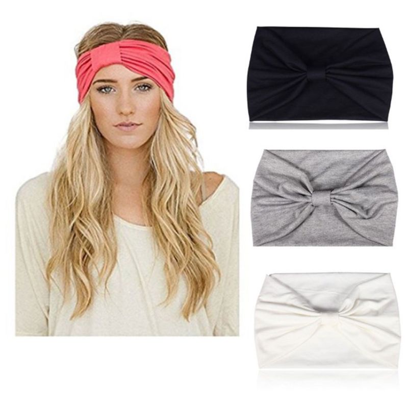 Băng Đô Thắt Nút Họa Tiết Hoa Vintage 16 Màu