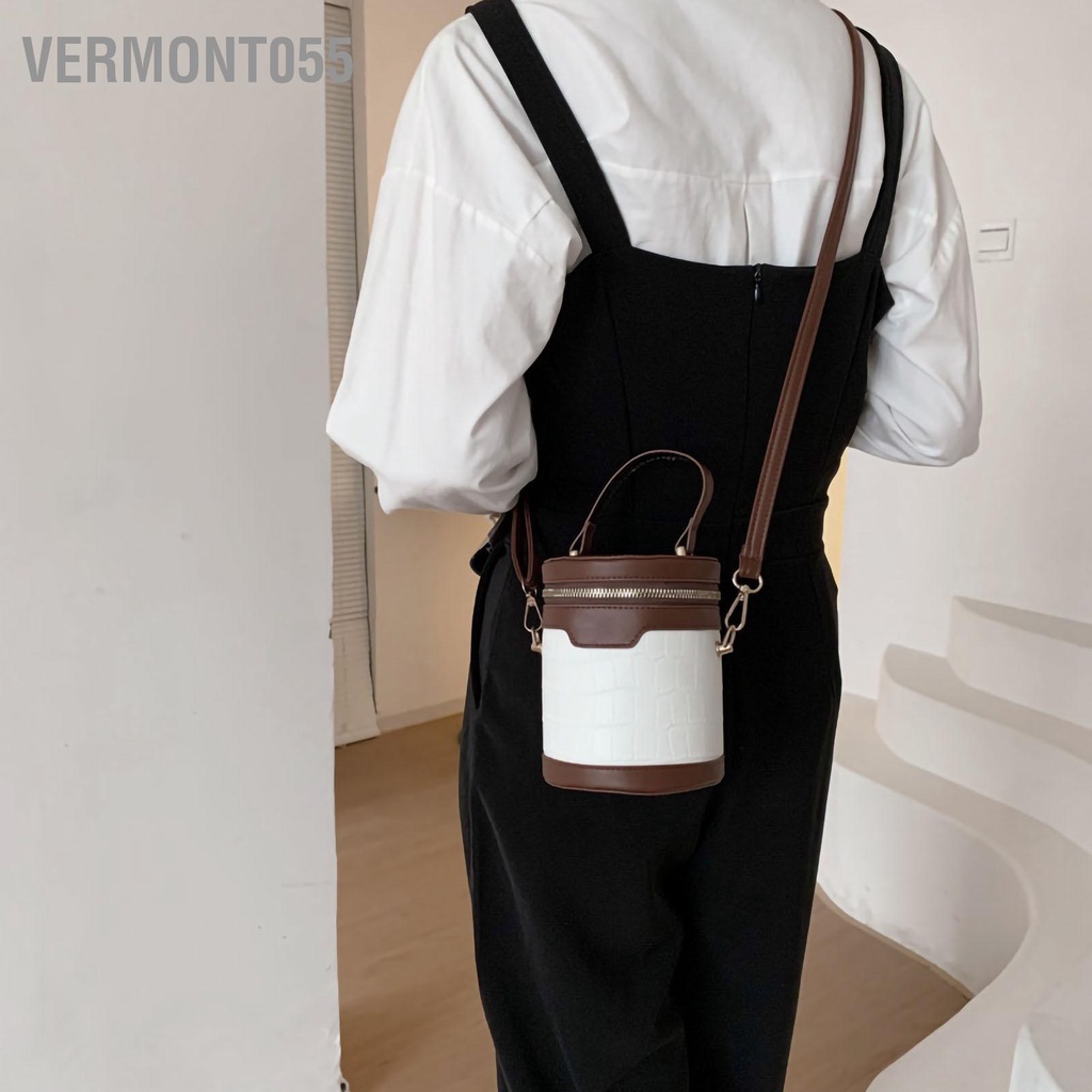 Có thể bán buôn Túi xách hình trụ thời trang Tote dành cho nữ Da PU có thể điều chỉnh Messenger thanh lịch công việc hàng ngày Vermont055 Hàng giao ngay