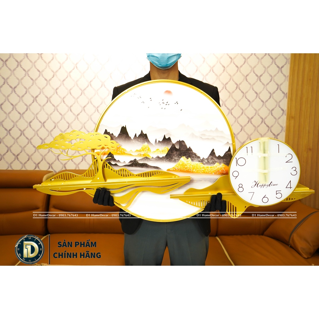 Tranh Đồng Hồ Treo Tường Tráng Gương -  D1 Home, đồng hồ trang trí decor phòng khách  - TG31