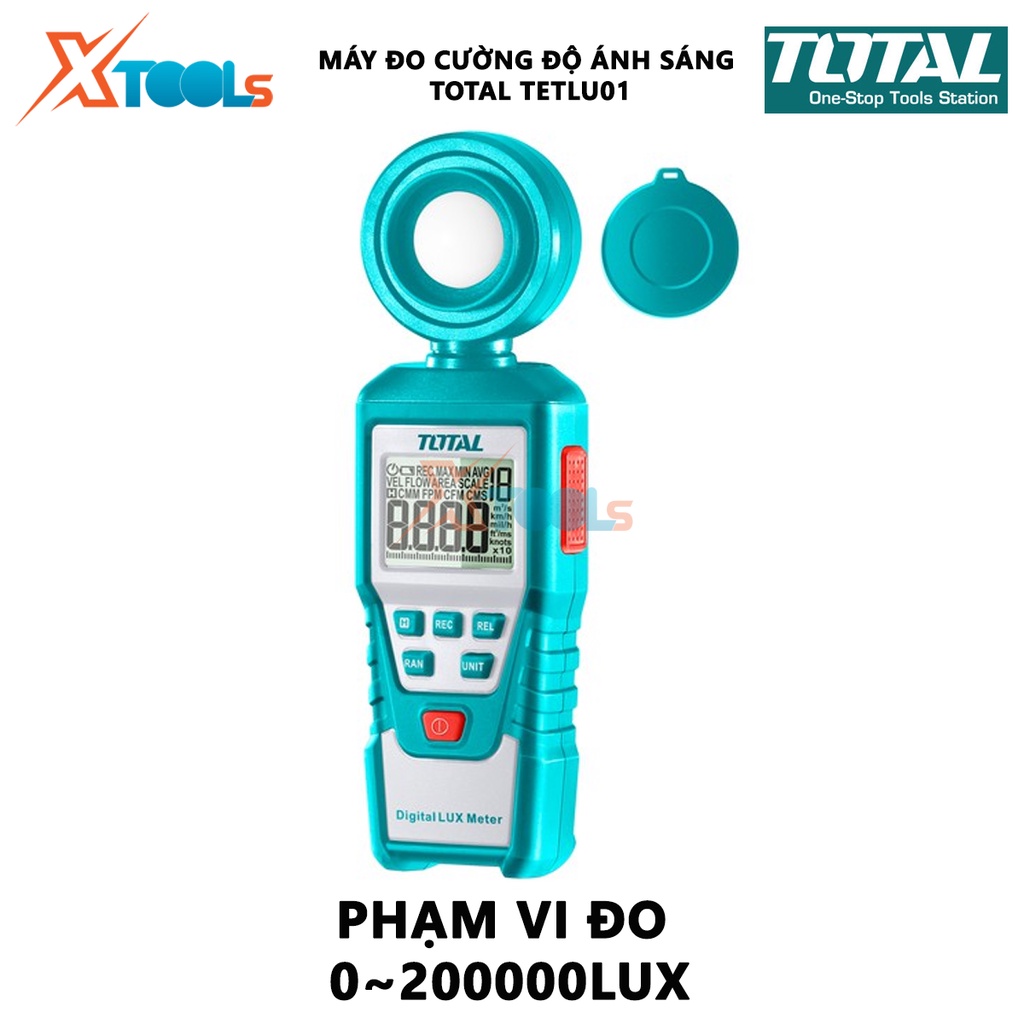 Máy đo cường độ ánh sáng kỹ thuật số TOTAL TETLU01 thiết bị đo cường độ ánh sáng Phạm vi quang phổ 320 ～ 730nm, Độ phân