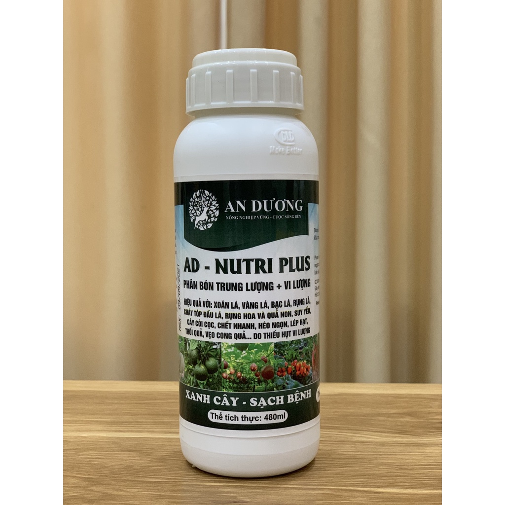 AD-Nutri Plus - Phân bón trung vi lượng xử lí xoăn lá, vàng lá