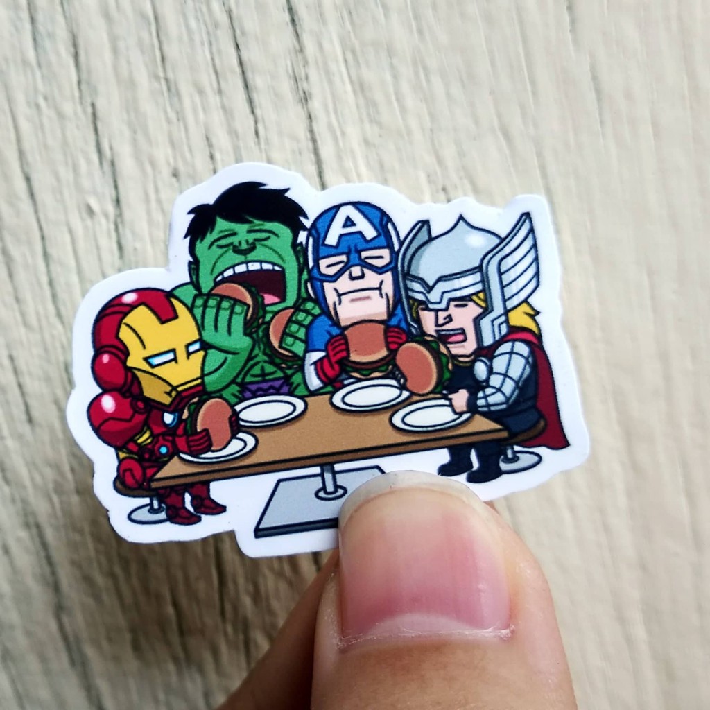 Bộ 40 sticker vũ trụ Marvel chibi - LLD043 (Ảnh thật shop tự chụp)